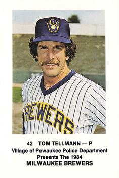 1984 Milwaukee Brewers Police - Village of Pewaukee Police Department #NNO Tom Tellmann Front