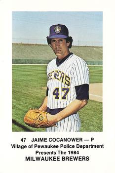 1984 Milwaukee Brewers Police - Village of Pewaukee Police Department #NNO Jaime Cocanower Front