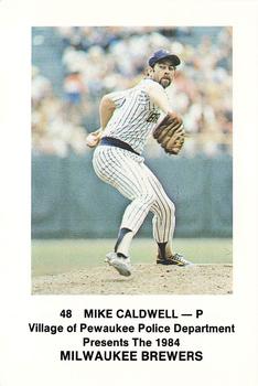 1984 Milwaukee Brewers Police - Village of Pewaukee Police Department #NNO Mike Caldwell Front