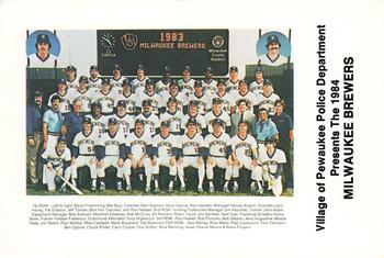 1984 Milwaukee Brewers Police - Village of Pewaukee Police Department #NNO Team Front