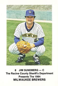 1984 Milwaukee Brewers Police - Racine County Sheriff's Department #NNO Jim Sundberg Front