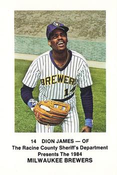 1984 Milwaukee Brewers Police - Racine County Sheriff's Department #NNO Dion James Front