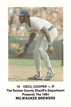 1984 Milwaukee Brewers Police - Racine County Sheriff's Department #NNO Cecil Cooper Front