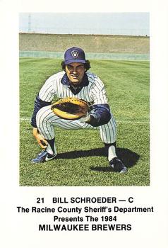 1984 Milwaukee Brewers Police - Racine County Sheriff's Department #NNO Bill Schroeder Front