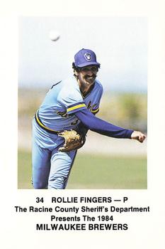 1984 Milwaukee Brewers Police - Racine County Sheriff's Department #NNO Rollie Fingers Front
