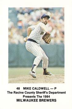1984 Milwaukee Brewers Police - Racine County Sheriff's Department #NNO Mike Caldwell Front