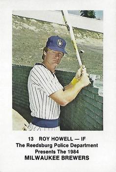 1984 Milwaukee Brewers Police - Reedsburg Police Department #NNO Roy Howell Front