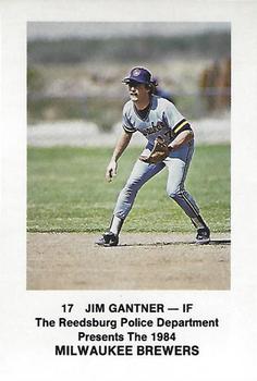 1984 Milwaukee Brewers Police - Reedsburg Police Department #NNO Jim Gantner Front