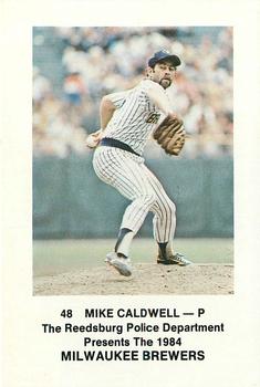 1984 Milwaukee Brewers Police - Reedsburg Police Department #NNO Mike Caldwell Front