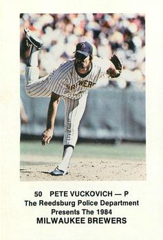 1984 Milwaukee Brewers Police - Reedsburg Police Department #NNO Pete Vuckovich Front