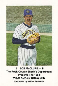 1984 Milwaukee Brewers Police - Rock County Sheriff's Department & GM - Janesville #NNO Bob McClure Front