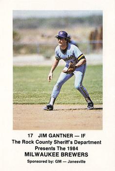 1984 Milwaukee Brewers Police - Rock County Sheriff's Department & GM - Janesville #NNO Jim Gantner Front