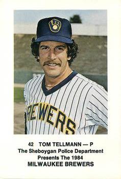 1984 Milwaukee Brewers Police - Sheboygan Police Department #NNO Tom Tellmann Front