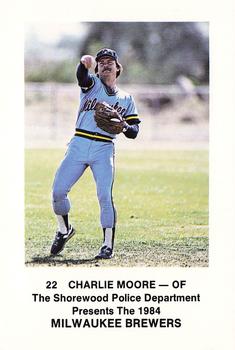 1984 Milwaukee Brewers Police - Shorewood Police Department #NNO Charlie Moore Front
