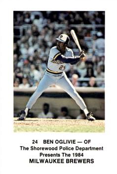 1984 Milwaukee Brewers Police - Shorewood Police Department #NNO Ben Oglivie Front