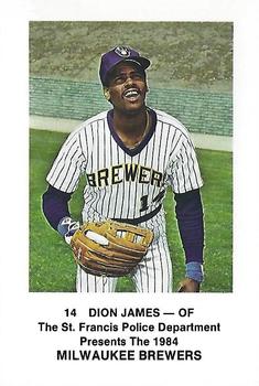 1984 Milwaukee Brewers Police - St. Francis Police Department #NNO Dion James Front