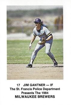 1984 Milwaukee Brewers Police - St. Francis Police Department #NNO Jim Gantner Front