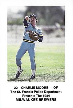 1984 Milwaukee Brewers Police - St. Francis Police Department #NNO Charlie Moore Front