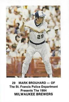 1984 Milwaukee Brewers Police - St. Francis Police Department #NNO Mark Brouhard Front