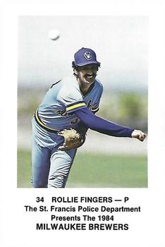1984 Milwaukee Brewers Police - St. Francis Police Department #NNO Rollie Fingers Front