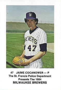 1984 Milwaukee Brewers Police - St. Francis Police Department #NNO Jaime Cocanower Front