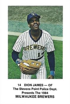 1984 Milwaukee Brewers Police - Stevens Point Police Department #NNO Dion James Front