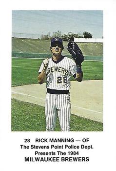 1984 Milwaukee Brewers Police - Stevens Point Police Department #NNO Rick Manning Front