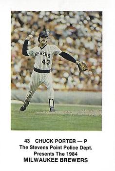 1984 Milwaukee Brewers Police - Stevens Point Police Department #NNO Chuck Porter Front