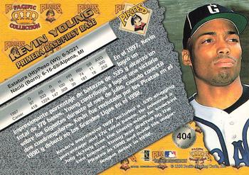 1998 Pacific #404 Kevin Young Back