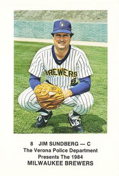 1984 Milwaukee Brewers Police - Verona Police Department #NNO Jim Sundberg Front