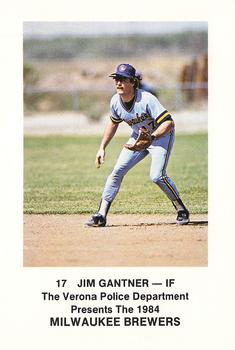 1984 Milwaukee Brewers Police - Verona Police Department #NNO Jim Gantner Front