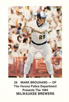 1984 Milwaukee Brewers Police - Verona Police Department #NNO Mark Brouhard Front