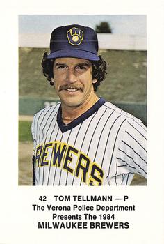 1984 Milwaukee Brewers Police - Verona Police Department #NNO Tom Tellmann Front