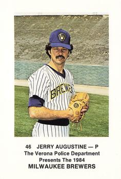 1984 Milwaukee Brewers Police - Verona Police Department #NNO Jerry Augustine Front