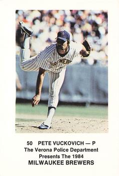 1984 Milwaukee Brewers Police - Verona Police Department #NNO Pete Vuckovich Front