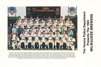 1984 Milwaukee Brewers Police - Verona Police Department #NNO Team Front
