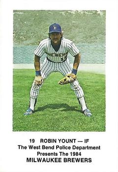 1984 Milwaukee Brewers Police - West Bend Police Department #NNO Robin Yount Front