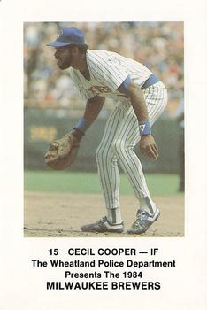 1984 Milwaukee Brewers Police - Wheatland Police Department #NNO Cecil Cooper Front