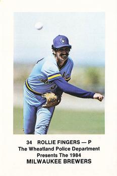 1984 Milwaukee Brewers Police - Wheatland Police Department #NNO Rollie Fingers Front