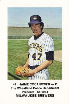 1984 Milwaukee Brewers Police - Wheatland Police Department #NNO Jaime Cocanower Front