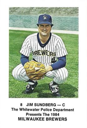 1984 Milwaukee Brewers Police - Whitewater Police Department #NNO Jim Sundberg Front