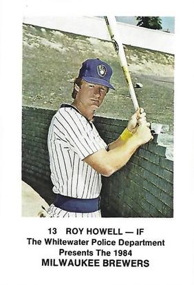 1984 Milwaukee Brewers Police - Whitewater Police Department #NNO Roy Howell Front