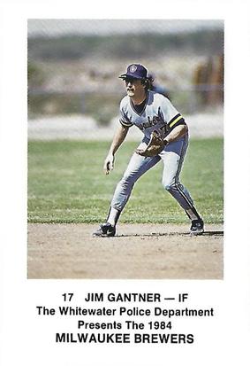 1984 Milwaukee Brewers Police - Whitewater Police Department #NNO Jim Gantner Front