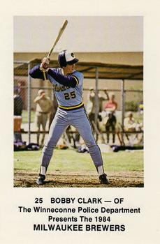 1984 Milwaukee Brewers Police - Winneconne Police Department #NNO Bobby Clark Front