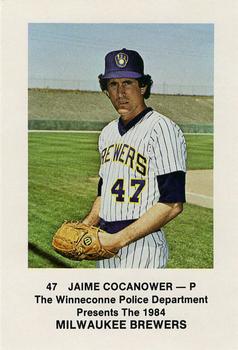 1984 Milwaukee Brewers Police - Winneconne Police Department #NNO Jaime Cocanower Front