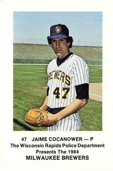 1984 Milwaukee Brewers Police - Wisconsin Rapids Police Department #NNO Jaime Cocanower Front