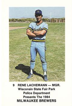 1984 Milwaukee Brewers Police - Wisconsin State Fair Park Police Department #NNO Rene Lachemann Front