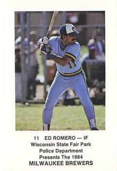 1984 Milwaukee Brewers Police - Wisconsin State Fair Park Police Department #NNO Ed Romero Front