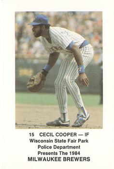 1984 Milwaukee Brewers Police - Wisconsin State Fair Park Police Department #NNO Cecil Cooper Front