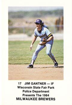 1984 Milwaukee Brewers Police - Wisconsin State Fair Park Police Department #NNO Jim Gantner Front